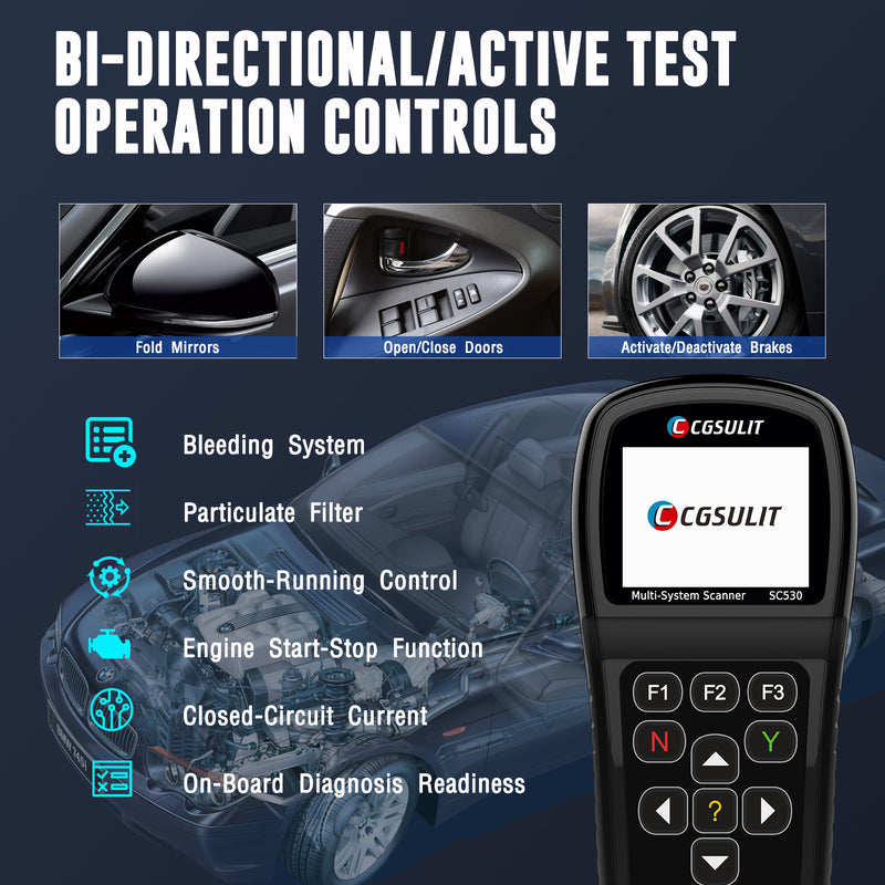 CGSULIT SC530 Chrysler/ Jeep/ Dodge OBD2 Scanner Diagnostics Bi-directional Scan Tool